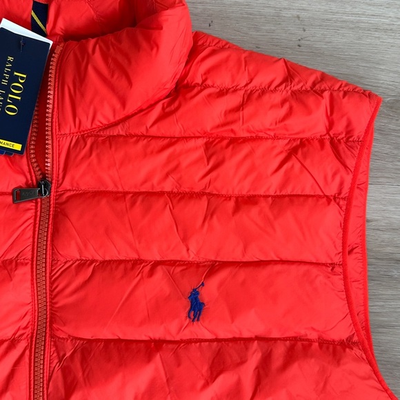 Ralph Lauren Men's Red Quilted Vest The Colden Packable Down Vest - Picture 5 of 9